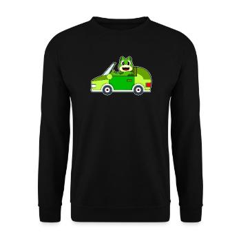 Frog Car - Unisex Sweatshirt - black - Front - Alina (178cm) & Michal (187cm)