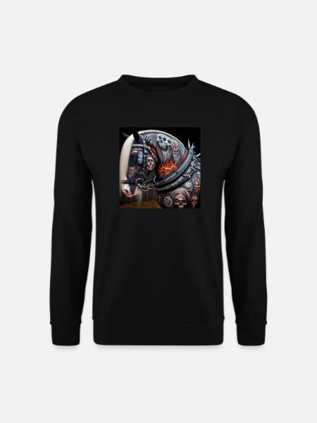 Cheval lourd tatoué - Sweat-shirt Unisexe - noir