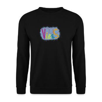 Vibrant Vibes Art Design - Unisex Sweatshirt - black - Front - Alina (178cm) & Michal (187cm)