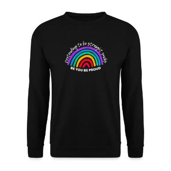 Lgbt. So zu tun, als wäre man heterosexuell, ist. - Unisex Pullover - Schwarz - Vorne - Alina (178cm) & Michal (187cm)