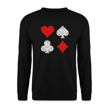 Gambling Roulette Lottery Poker Gambling Casino - Unisex Sweatshirt - black - Front - Alina (178cm) & Michal (187cm)