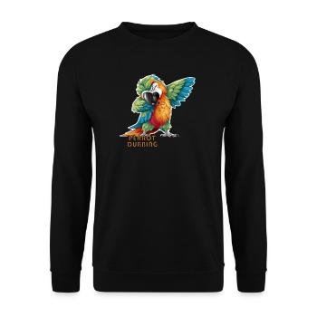 Perrot dubbing Feathered Shards The Tropical Parrot - Unisex Sweatshirt - black - Front - Alina (178cm) & Michal (187cm)