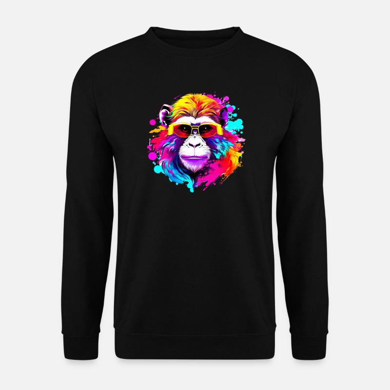 Fancy Macaque #1 - Unisex Sweatshirt - black