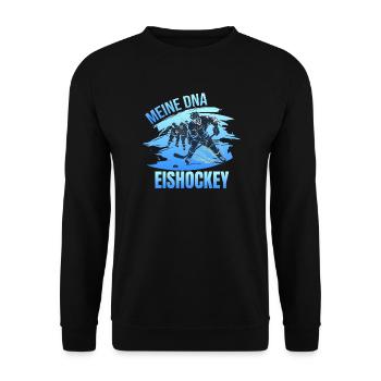 Meine DNA - Eishockey - Unisex Pullover - Schwarz - Vorne - Alina (178cm) & Michal (187cm)