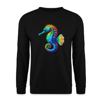 Seahorse - Unisex Sweatshirt - black - Front - Alina (178cm) & Michal (187cm)