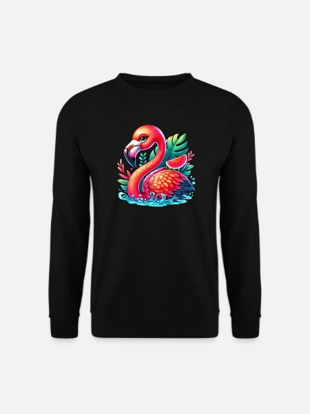 Flamingo - Unisex Pullover - Schwarz