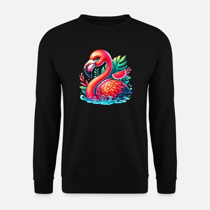 Flamingo - Unisex Pullover - Schwarz