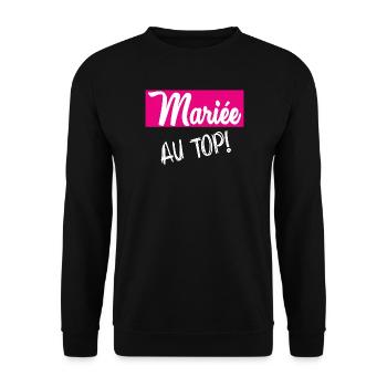 HOCHZEIT - Unisex Pullover - Schwarz - Vorne - Alina (178cm) & Michal (187cm)