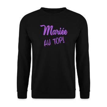 BRIDE-TO-BE. Bachelorette party. WEDDING. TEAM. TEAM BRIDAL - Unisex Sweatshirt - black - Front - Alina (178cm) & Michal (187cm)