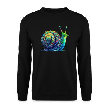 Escargot - Sweat-shirt Unisexe - noir - Devant - Alina (178cm) & Michal (187cm)