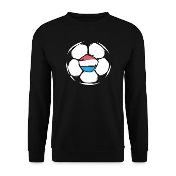Icône de ballon d’illustration de football de l’équipe des Pays-Bas - Sweat-shirt Unisexe - noir - Devant - Alina (178cm) & Michal (187cm)