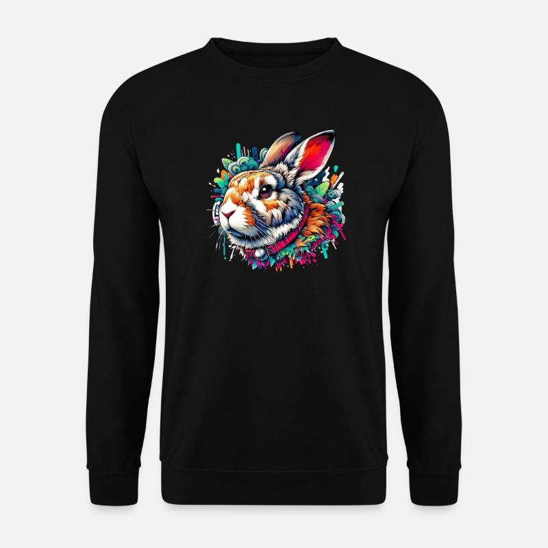 Kaninchen - Unisex Pullover - Schwarz