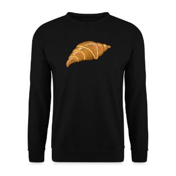 Golden Croissant Sunrise Illustration - Unisex Sweatshirt - black - Front - Alina (178cm) & Michal (187cm)