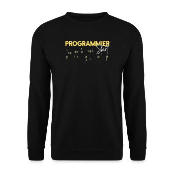 Déclaration du développeur Coden Scripting Développeur Web - Sweat-shirt Unisexe - noir - Devant - Alina (178cm) & Michal (187cm)