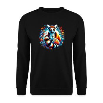 Lémurien - Sweat-shirt Unisexe - noir - Devant - Alina (178cm) & Michal (187cm)