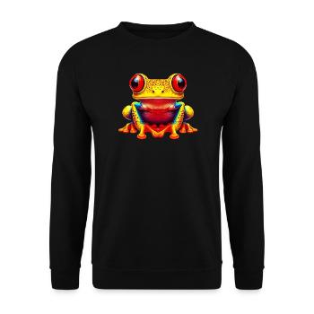 Grenouille - Sweat-shirt Unisexe - noir - Devant - Alina (178cm) & Michal (187cm)