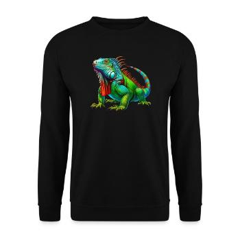 Iguana - Unisex Sweatshirt - black - Front - Alina (178cm) & Michal (187cm)