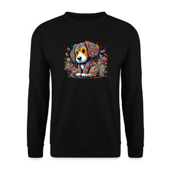 Dog - Unisex Sweatshirt - black - Front - Alina (178cm) & Michal (187cm)