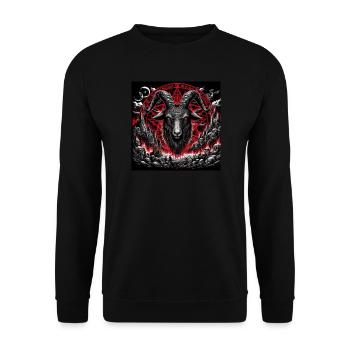 Billy goat - Unisex Sweatshirt - black - Front - Alina (178cm) & Michal (187cm)