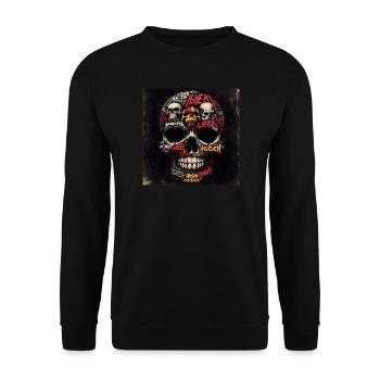 Crâne en métal lourd - Sweat-shirt Unisexe - noir - Devant - Alina (178cm) & Michal (187cm)