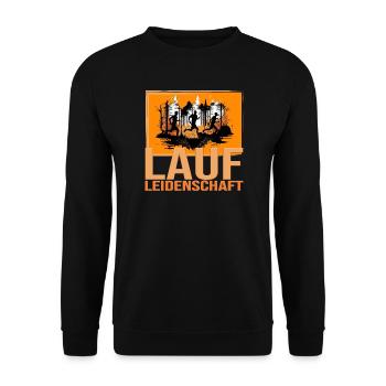 Lauf Leidenschaft - Unisex Pullover - Schwarz - Vorne - Alina (178cm) & Michal (187cm)