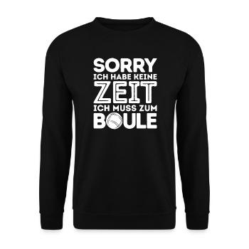 Sorry! I don't have time Bouler Petanque Balls - Unisex Sweatshirt - black - Front - Alina (178cm) & Michal (187cm)