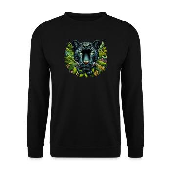 Panther - Unisex Sweatshirt - black - Front - Alina (178cm) & Michal (187cm)