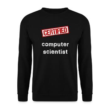 Informatiker - Unisex Pullover - Schwarz - Vorne - Alina (178cm) & Michal (187cm)