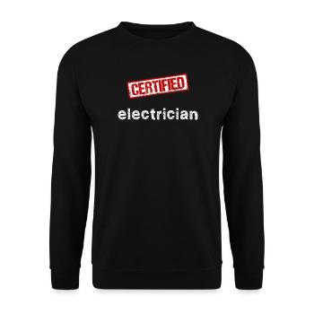 Elektriker - Unisex Pullover - Schwarz - Vorne - Alina (178cm) & Michal (187cm)