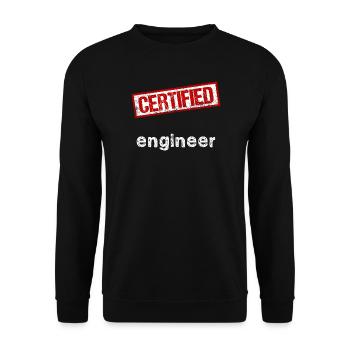 Engineer - Unisex Sweatshirt - black - Front - Alina (178cm) & Michal (187cm)