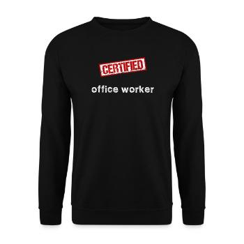 Employé de bureau - Sweat-shirt Unisexe - noir - Devant - Alina (178cm) & Michal (187cm)