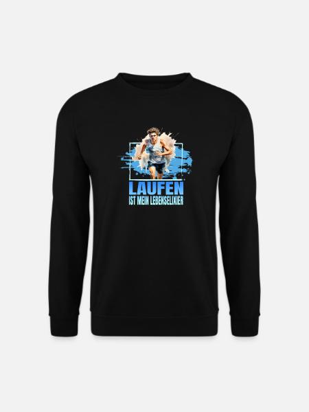 Laufen ist mein Lebenselixier - Unisex Pullover - Schwarz