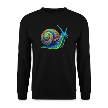 Schnecke - Unisex Pullover - Schwarz - Vorne - Alina (178cm) & Michal (187cm)