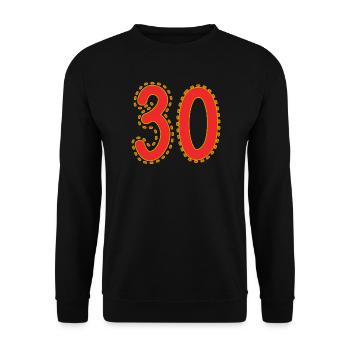 30. 30 YEARS. 30th ANNIVERSARY. 30 YEARS ANNIVERSARY. - Unisex Sweatshirt - black - Front - Alina (178cm) & Michal (187cm)