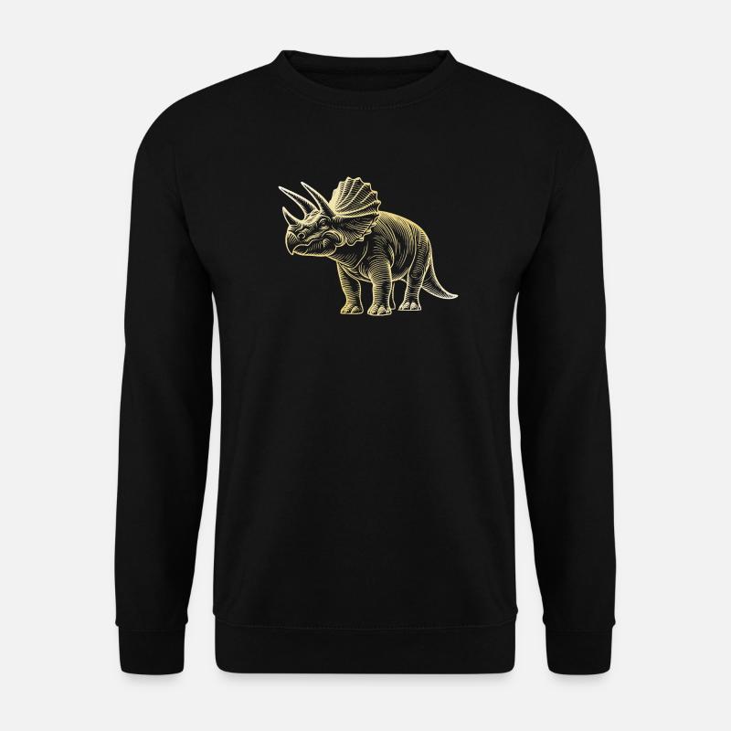 Triceratops Dinosaur Drawing - Unisex Sweatshirt - black