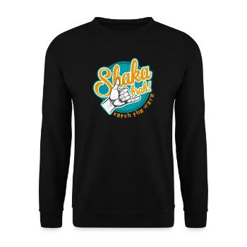 T-shirt Shaka Brah Surf Wave - Sweat-shirt Unisexe - noir - Devant - Alina (178cm) & Michal (187cm)