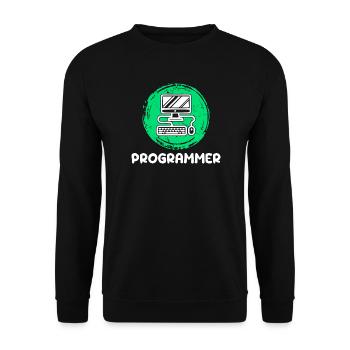 Développeur informatique Programmeur Geek informatique - Sweat-shirt Unisexe - noir - Devant - Alina (178cm) & Michal (187cm)