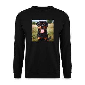 Rottweiler - Unisex Sweatshirt - black - Front - Alina (178cm) & Michal (187cm)