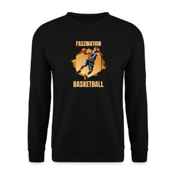 Faszination Basketball - Unisex Pullover - Schwarz - Vorne - Alina (178cm) & Michal (187cm)