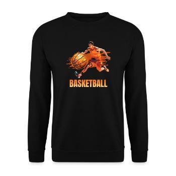 Basketball - Unisex Pullover - Schwarz - Vorne - Alina (178cm) & Michal (187cm)