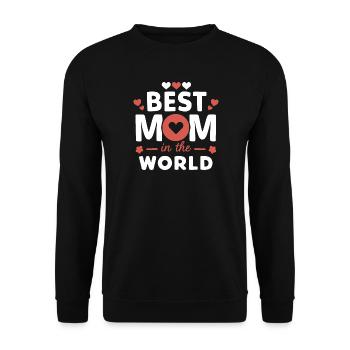 Beste Mama der Welt - Unisex Pullover - Schwarz - Vorne - Alina (178cm) & Michal (187cm)