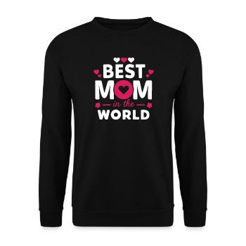 Meilleure maman du monde - Sweat-shirt Unisexe - noir - Devant - Alina (178cm) & Michal (187cm)