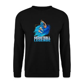 Basketball Legende - Unisex Pullover - Schwarz - Vorne - Alina (178cm) & Michal (187cm)