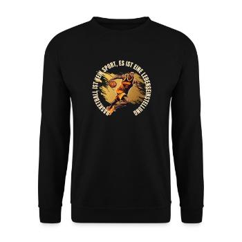 Basketball ist kein Sport es ist ein... - Unisex Pullover - Schwarz - Vorne - Alina (178cm) & Michal (187cm)