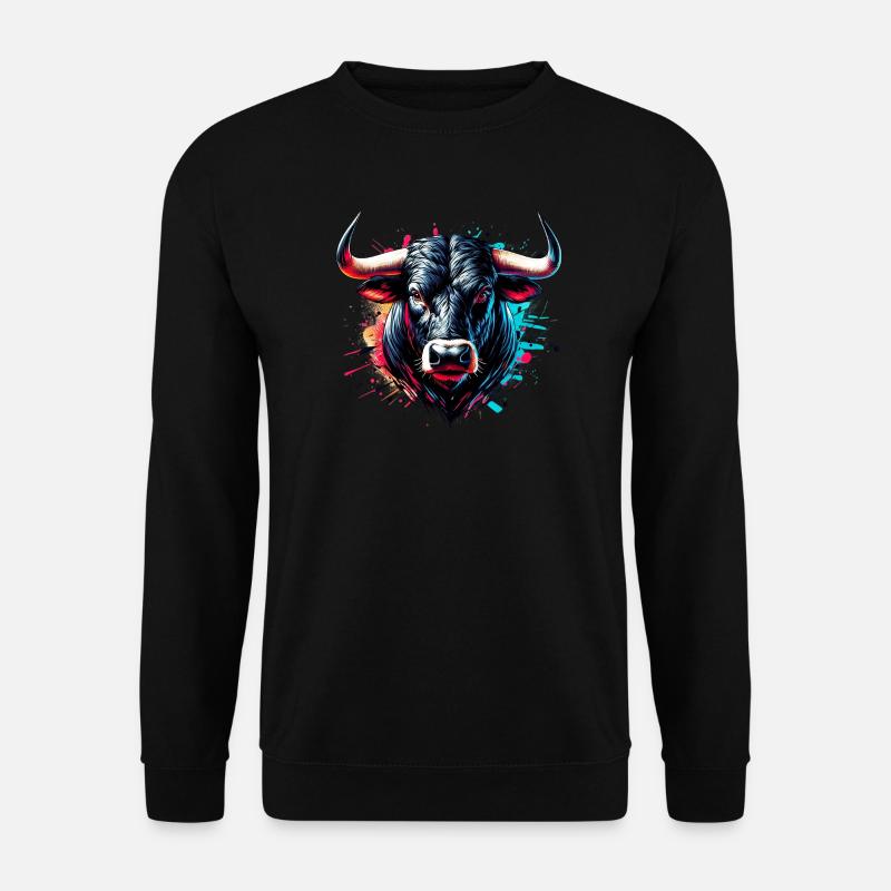 Stier - Unisex Pullover - Schwarz