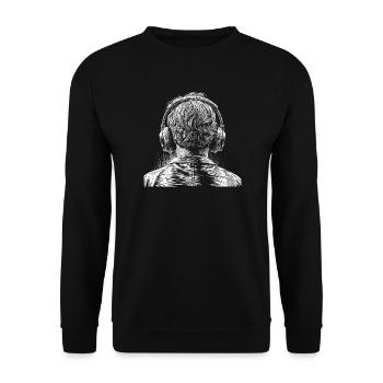 Casques en silhouette à fort contraste - Sweat-shirt Unisexe - noir - Devant - Alina (178cm) & Michal (187cm)