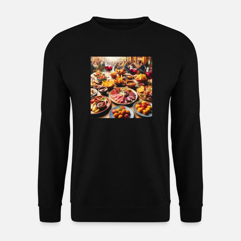 Spanische Tapas - Unisex Pullover - Schwarz