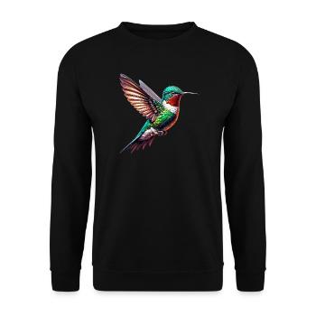 Colibri - Sweat-shirt Unisexe - noir - Devant - Alina (178cm) & Michal (187cm)