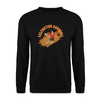 Faszination Handball - Unisex Pullover - Schwarz - Vorne - Alina (178cm) & Michal (187cm)