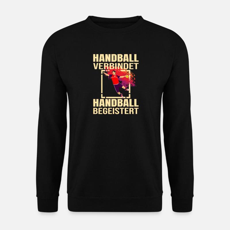 Handball verbindet - Handball begeistert - Unisex Pullover - Schwarz